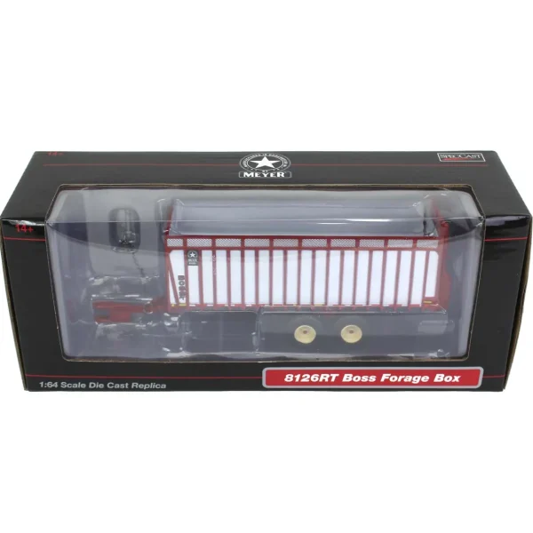 Manufacturer_SpecCast Implements<1/64 Red & White Meyer 8126RT Boss Forage Trailer