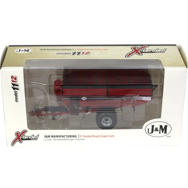 Manufacturer_SpecCast Implements<1/64 Red J&M 1112 X-Tended Reach Grain Cart with Singles