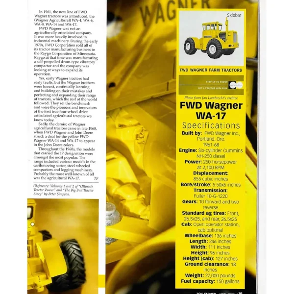 Manufacturer_ERTL Tractors<Sealed Case of 12 ~ 1/64 Wagner WA-17 Tractor, 2024 National Farm Toy Show