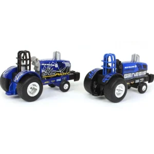 Outback Toys Tractors | Pulling Tractors<Set of 2 ~ 1/64 New Holland "Blue Power" & "Genesis" Die-cast Pulling Tractors