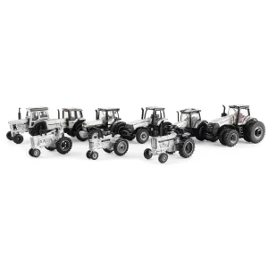 Manufacturer_ERTL Tractors<Silver Chase ~ 1/64 ERTL 75th Anniversary 9 Piece Case IH Tractor Set, One Time Production