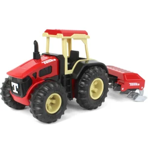 Manufacturer_Tonka Implements<Tonka Steel Classics Retro Cab Tractor with Red Plow