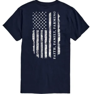 Outback Toys Ih Farmall<Adult IH Faith Family Farming Flag Navy Blue Short Sleeve T-Shirt
