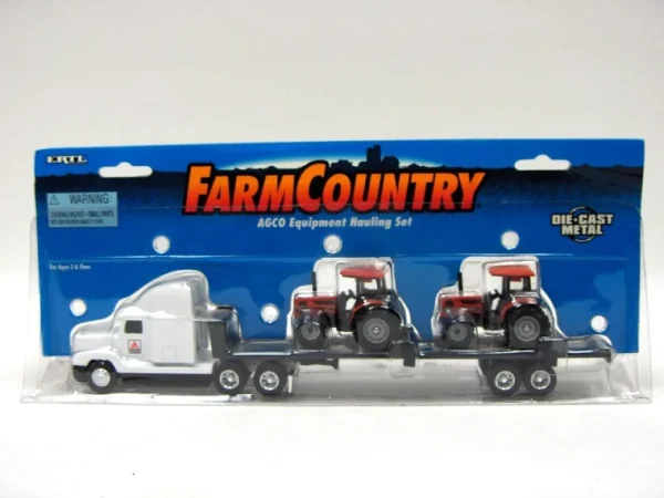 Manufacturer_ERTL Lowboys & Flatbeds<1/64 AGCO Equipment Hauler with 2 AGCO Allis 6690 Tractors