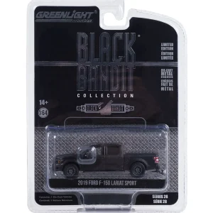 Manufacturer_Greenlight Collectibles Pickup Trucks<(B&D) 1/64 2019 Ford F-150 Lariat Sport, Black Bandit Series 28 - Damaged Box
