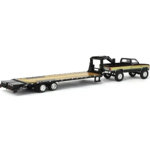 Manufacturer_Greenlight Collectibles Pickup Trucks<(B&D) 1/64 1982 GMC High Sierra K-2500 with Gooseneck Trailer, Midwest Diecast Exclusive - Damaged Item