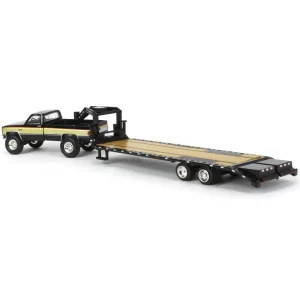 Manufacturer_Greenlight Collectibles Pickup Trucks<(B&D) 1/64 1982 GMC High Sierra K-2500 with Gooseneck Trailer, Midwest Diecast Exclusive - Damaged Item