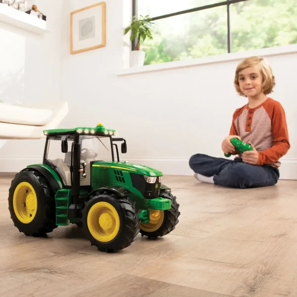 Manufacturer_ERTL Radio Control<(B&D) 1/16 Big Farm John Deere 6210R Remote Control Tractor - Damaged Item