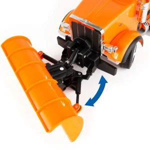 Outback Toys Dump Trucks<(B&D) 1/16 Big Farm Peterbilt Model 367 DOT Truck with Snow Plow - Damaged Box