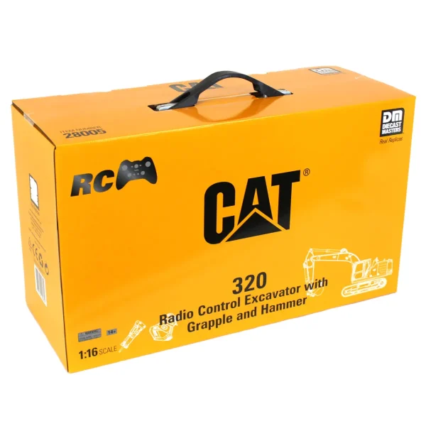 Manufacturer_Diecast Masters Radio Control<(B&D) 1/16 Radio Control Caterpillar 320 Excavator with Bucket, Grapple and Hammer - Damaged Box