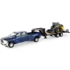 Manufacturer_ERTL Pickup Trucks<(B&D) 1/32 Ram 3500 Dually Quad Cab with Lowboy and New Holland L230 Skid Steer - No Box