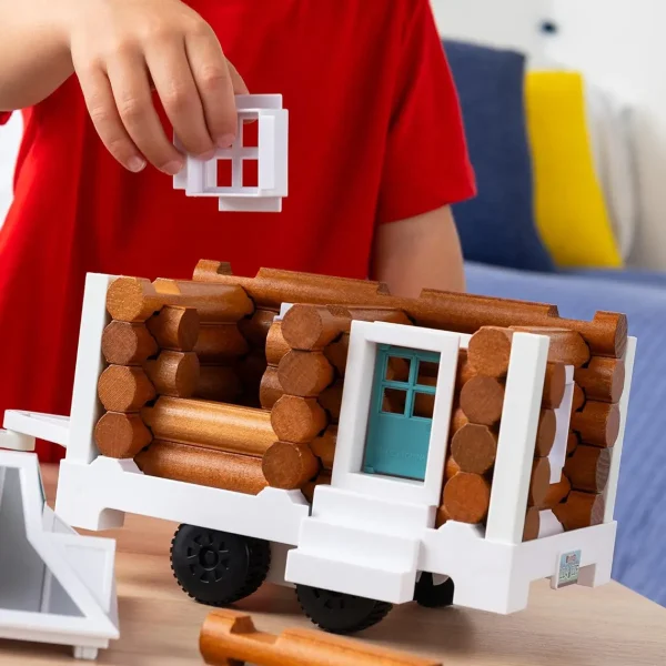Manufacturer_Tonka Pickup Trucks<(B&D) Cruisin' Tonka Steel Classic Pickup Truck with Lincoln Logs Tiny Home on Trailer - Damaged Item