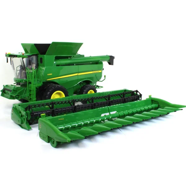 Manufacturer_ERTL Combines & Harvesters<1/16 Big Farm John Deere S690 Combine with 12 Row Corn Head and Grain Head