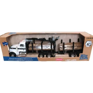 Manufacturer_ERTL Logging Trucks<1/16 Big Farm Peterbilt Model 367 Log Truck with Pup Trailer and Logs