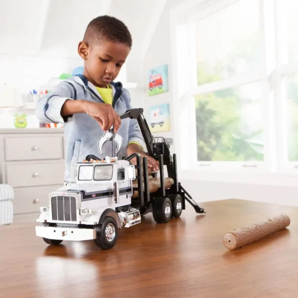 Manufacturer_ERTL Logging Trucks<1/16 Big Farm Peterbilt Model 367 Log Truck with Pup Trailer and Logs
