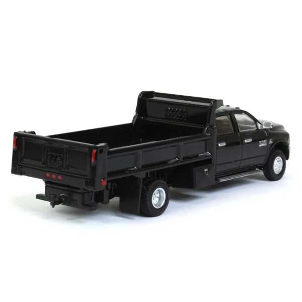 Manufacturer_Greenlight Collectibles Dump Trucks<1/64 Black Crystal 2018 Ram 3500 Dually with Black Dump Bed, Outback Toys Exclusive