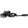 Manufacturer_DCP by First Gear Lowboys & Flatbeds<1/64 Black Ford LTL 9000 with Fontaine Magnitude Tri-axle Lowboy Trailer, DCP by First Gear