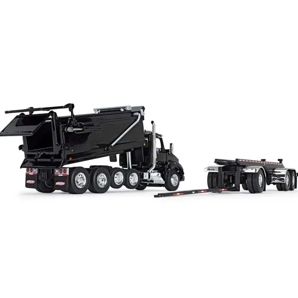 Manufacturer_DCP by First Gear Dump Trucks<1/64 Black Kenworth T880 Rogue Dump w/ Rogue Transfer Dump Trailer, DCP by First Gear