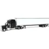 Manufacturer_SpecCast Box Trucks & Trailers<1/64 Black Peterbilt 379 Sleeper & 53ft Trailer with Single Rear Door