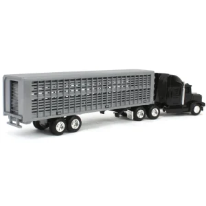 Manufacturer_ERTL Agricultural Trucks<1/64 Black Semi Truck with Cattle Trailer and Cattle by ERTL