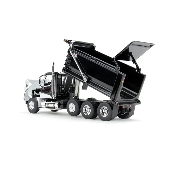 Manufacturer_DCP by First Gear Dump Trucks | Lowboys & Flatbeds<1/64 Black Western Star 49X with Ox Bodies Dump & Beaver Tail Trailer, DCP by First Gear