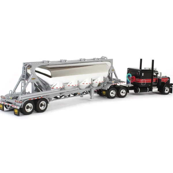 Manufacturer_DCP by First Gear Tanker Trucks<1/64 Black/Viper Red Peterbilt 389 with J&L Pneumatic Tank Trailer, DCP by First Gear