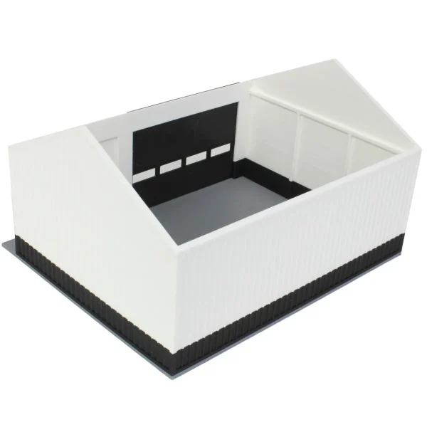 Outback Toys 3D Print & Small Accessories<1/64 Black/White 40ft x 30ft "Papa's Shop" Farm Shed, 3D Printed