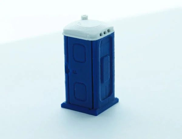 Outback Toys 3D Print & Small Accessories<1/64 Blue Porta Potty with Opening Door, 3D Printed Plastic