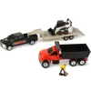 Manufacturer_ERTL Loaders | Dump Trucks<1/64 Bobcat 5 Piece Construction Set with Dump Truck, Gooseneck Trailer, Man & More!