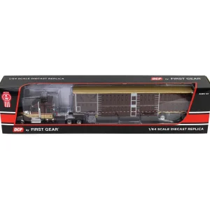 Manufacturer_DCP by First Gear Agricultural Trucks<1/64 Brown & Tan Kenworth W990 with Wilson Silverstar Livestock Trailer, DCP by First Gear