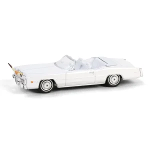 Manufacturer_Greenlight Collectibles Cars & Suvs<1/64 1976 Cadillac Eldorado Convertible with Bull Horns Hood Ornament, White, Hobby Exclusive