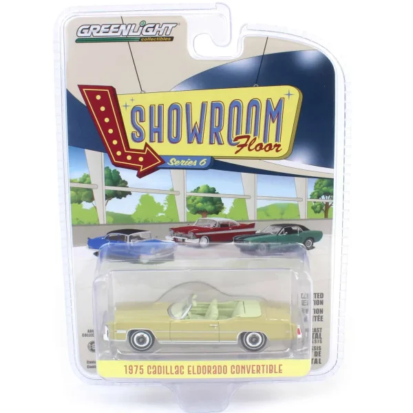 Manufacturer_Greenlight Collectibles Cars & Suvs<1/64 1975 Cadillac Eldorado Convertible, Florentine Gold Firemist, Showroom Floor Series 6