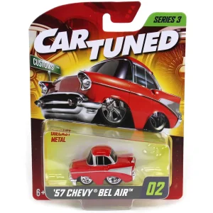 Manufacturer_MGA Entertainment Cars & Suvs<CarTuned 1957 Chevy Bel Air Lowrider, Red, Mainline Series 3
