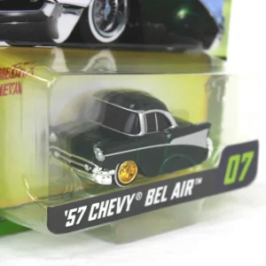 Manufacturer_MGA Entertainment Cars & Suvs<CarTuned 1957 Chevy Bel Air Lowrider, Green & Gold, Mainline Series 3