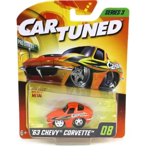 Manufacturer_MGA Entertainment Cars & Suvs<CarTuned 1963 Chevy Corvette, Orange, Mainline Series 3