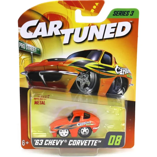Manufacturer_MGA Entertainment Cars & Suvs<CarTuned 1963 Chevy Corvette, Orange, Mainline Series 3