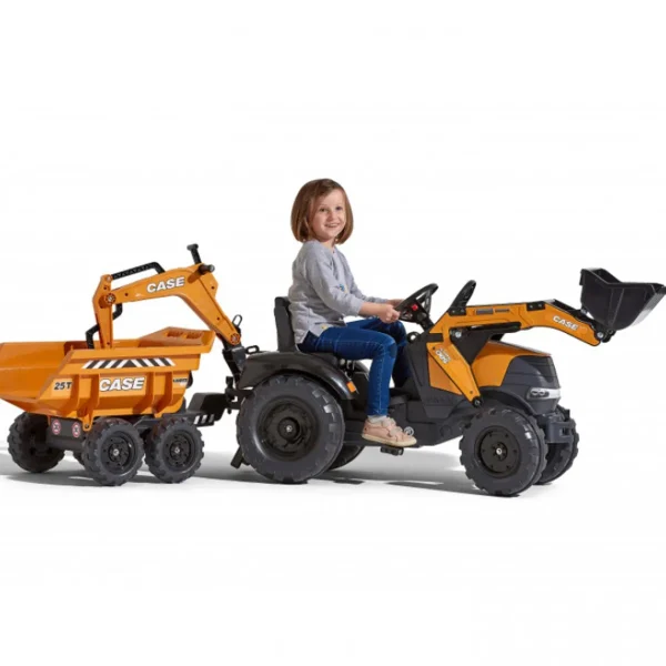 Manufacturer_Falk Ih Farmall & Case Ih<Case 580 Super N Pedal Backhoe with Front Loader, Rear Excavator & Trailer