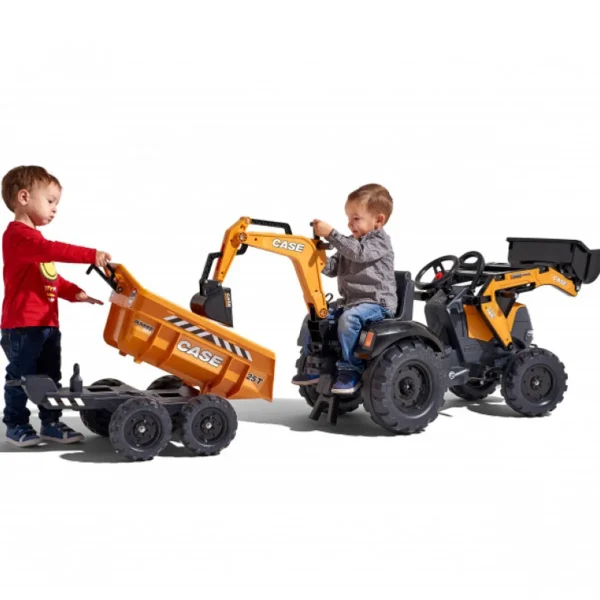 Manufacturer_Falk Ih Farmall & Case Ih<Case 580 Super N Pedal Backhoe with Front Loader, Rear Excavator & Trailer