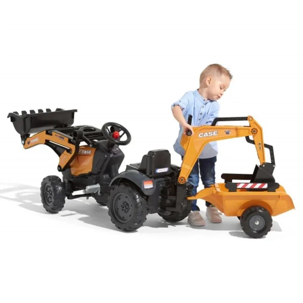 Manufacturer_Falk Ih Farmall & Case Ih<Case Construction Pedal Backhoe with Rear Excavator and Trailer