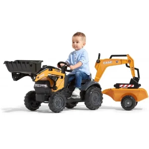 Manufacturer_Falk Ih Farmall & Case Ih<Case Construction Pedal Backhoe with Rear Excavator and Trailer