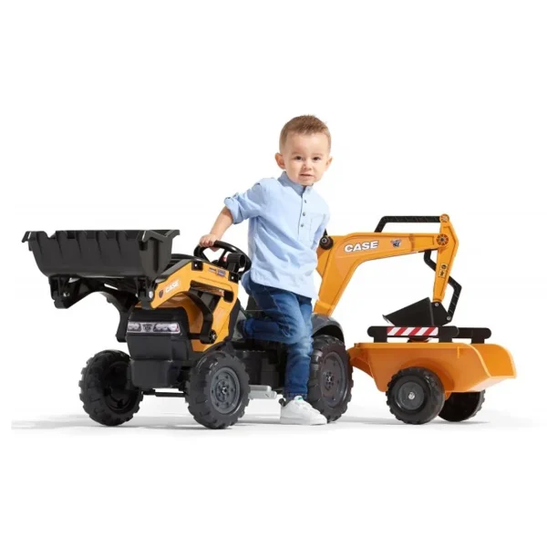 Manufacturer_Falk Ih Farmall & Case Ih<Case Construction Pedal Backhoe with Rear Excavator and Trailer