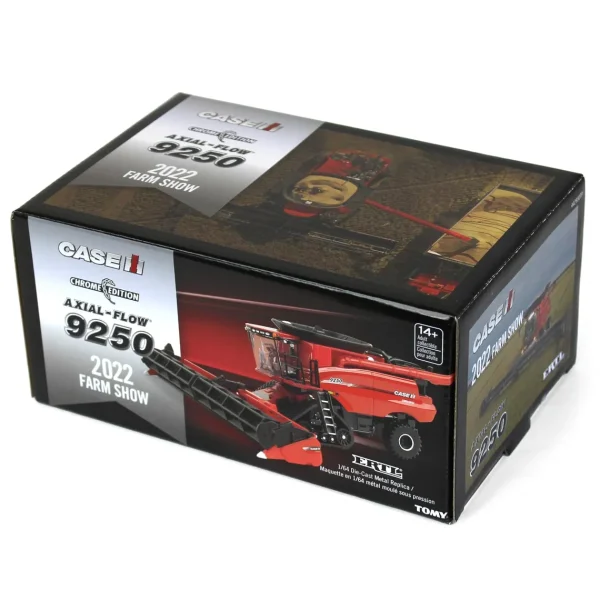 Manufacturer_ERTL Combines & Harvesters<1/64 Case IH Axial-Flow 9250 Tracked Combine, Chrome Rice Edition, 2022 Farm Show