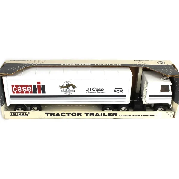 Manufacturer_ERTL Box Trucks & Trailers<1/25 Case IH, Case, JI Case & Tenneco Steel Tractor Trailer