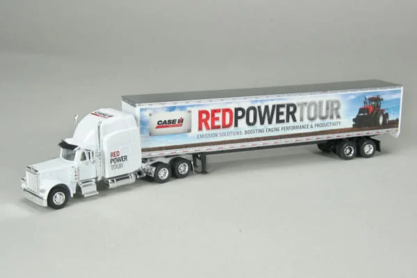 Manufacturer_SpecCast Box Trucks & Trailers<1/64 Case IH RED POWER TOUR Peterbilt 379 Semi