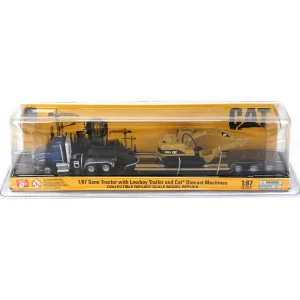 Manufacturer_Diecast Masters Excavators | Lowboys & Flatbeds<1/87 Caterpillar CT660 Day Cab with Lowboy Trailer & 315C L Hydraulic Excavator