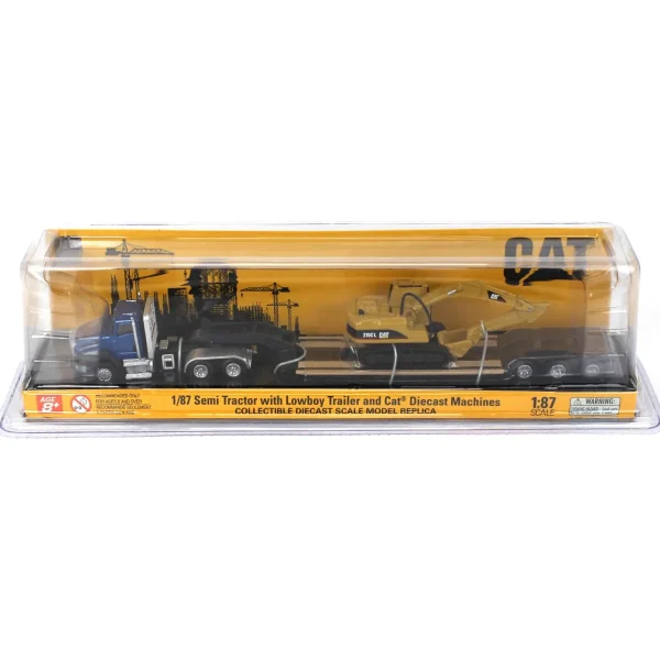 Manufacturer_Diecast Masters Excavators | Lowboys & Flatbeds<1/87 Caterpillar CT660 Day Cab with Lowboy Trailer & 315C L Hydraulic Excavator