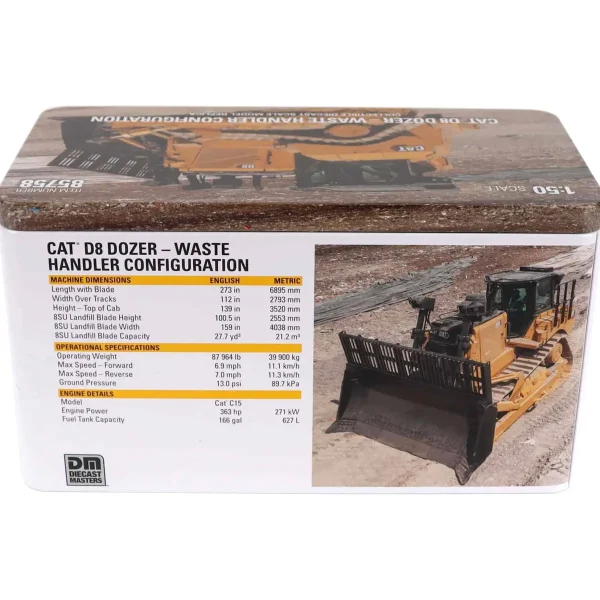 Manufacturer_Diecast Masters Crawlers & Dozers<1/50 Caterpillar D8 Dozer Waste Handler Configuration, High Line Series