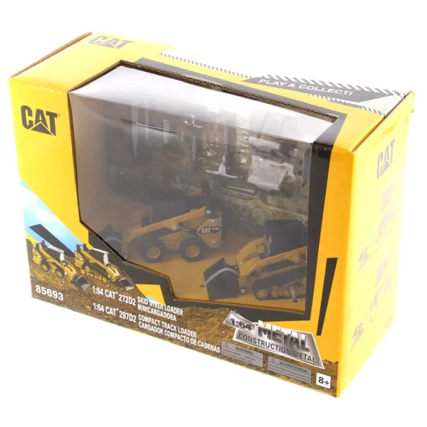 Manufacturer_Diecast Masters Loaders<1/64 Caterpillar 272D2 Skid Steer Loader & 297D2 Compact Track Loader
