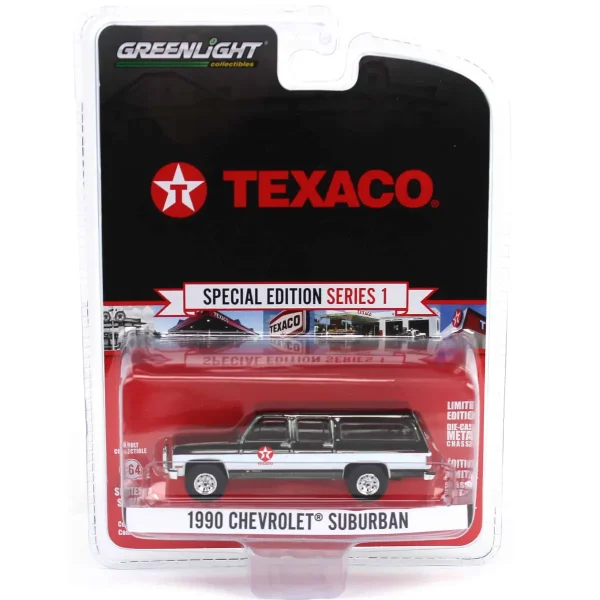 Manufacturer_Greenlight Collectibles Cars & Suvs<Charcoal Chrome Super Chase ~ 1/64 1990 Chevrolet Suburban, Texaco Special Edition Series 1