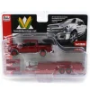 Manufacturer_Auto World Pickup Trucks<Chase Unit ~ 1/64 Cherry Red 2019 Ford F-150 with Red Trailer & Red Wheels by Auto World